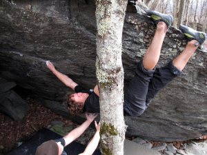 Shane Messer using some interesting foot beta to finish "Billy Budd"